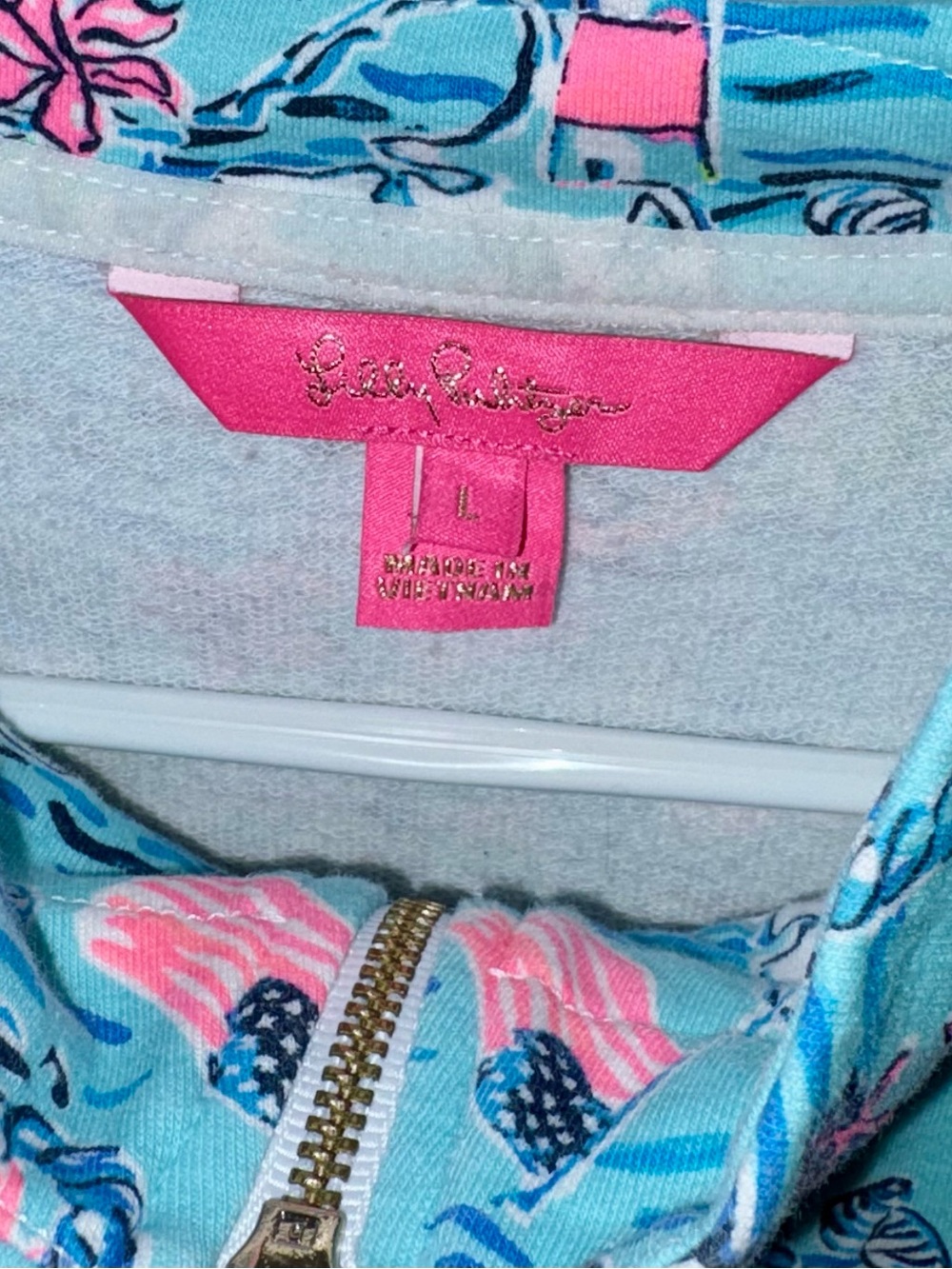 Lilly Pulitzer Cape Cod Skipper Popover UPF 50+ EUC Large - Picture 2 of 5
